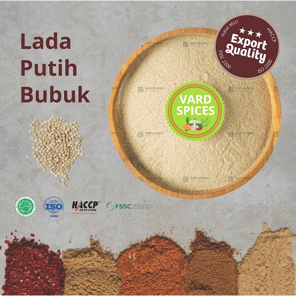 

Lada Putih Bubuk / White Pepper Powder 250gr Export Quality