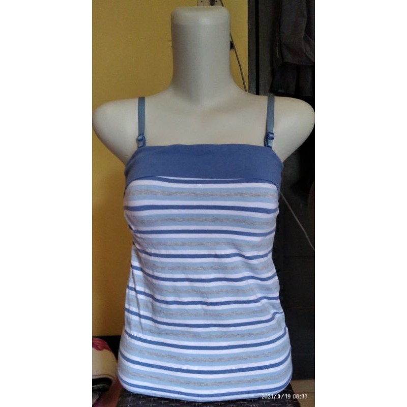 TANKTOP WANITA DEWASA/REMAJA BerCUP+Tali Lepas(Tali bisa diatur) PRELOVED
