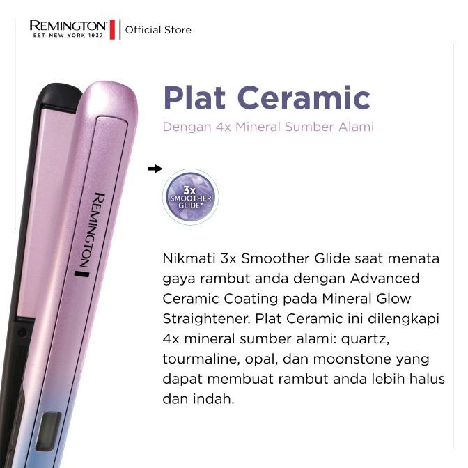 Remington Catokan Pelurus Rambut Mineral Glow S5408