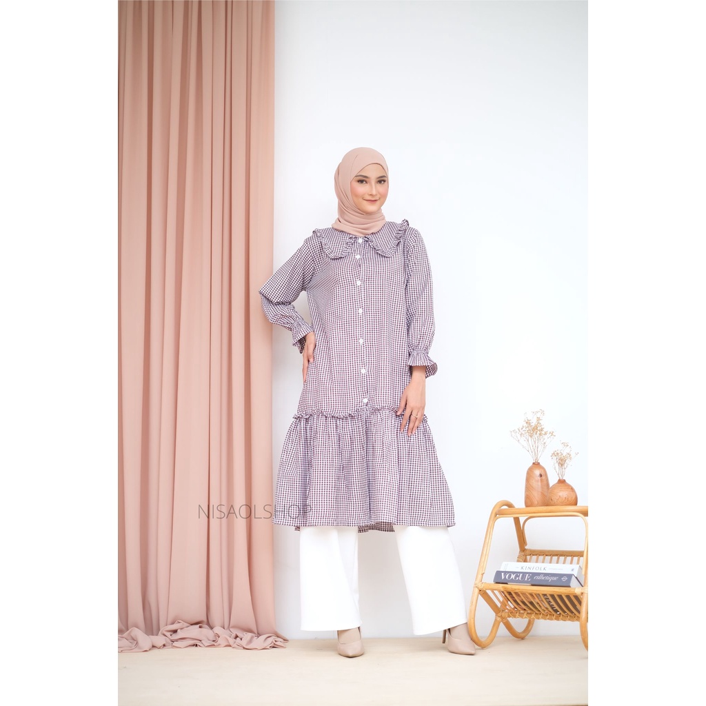 LITA TUNIK - NEW MODEL - TUNIK KOTAK - PAKAIAN WANITA - FASHION MUSLIM - BISA COD