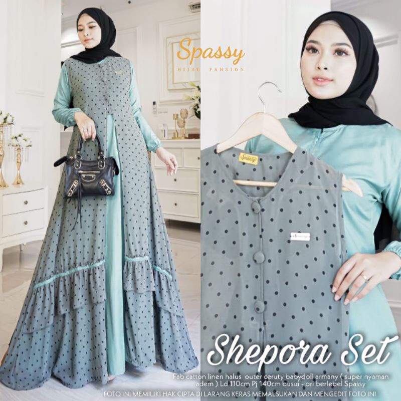 SHEPORA SET || SHEPORA SET SPASSY || SET GAMIS + OUTER ORIGINAL BY SPASSY
