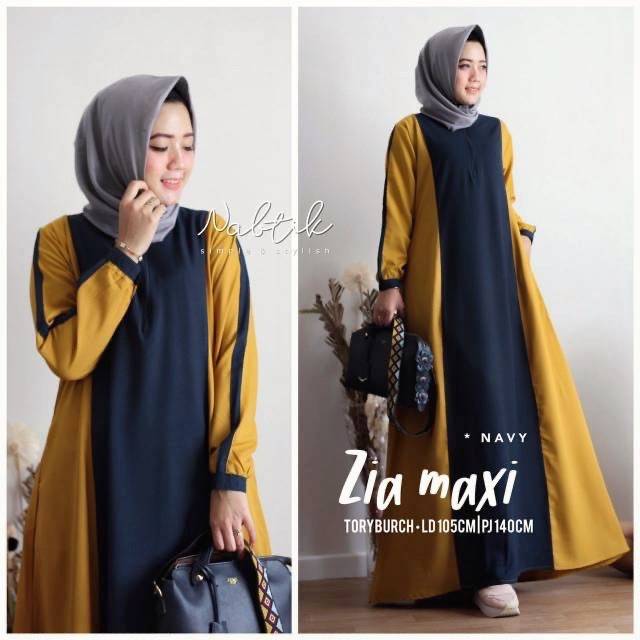 Zia maxi baju gamis pakaian wanita dress fashion muslim