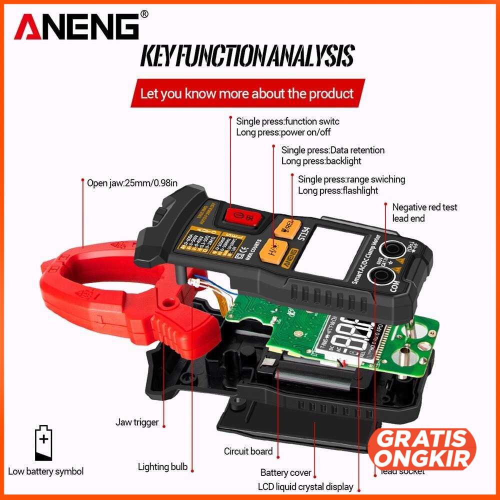 Digital Multimeter Voltage Tester Clamp - ST194