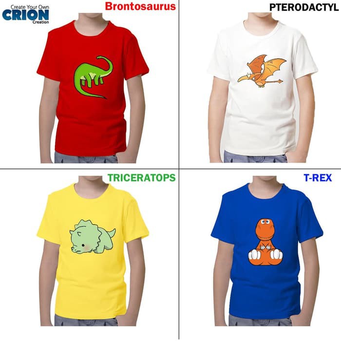 Kaos Dinosaurus Lucu Anak Dengan Berbagai Pilihan By Crion