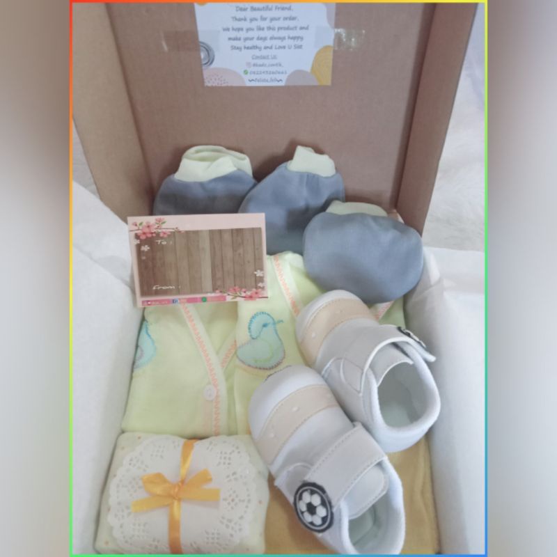 Hampers baby kado bayi murah kado lahiran bayi box (UPLODE ULANG)-Baby girlboy kuning