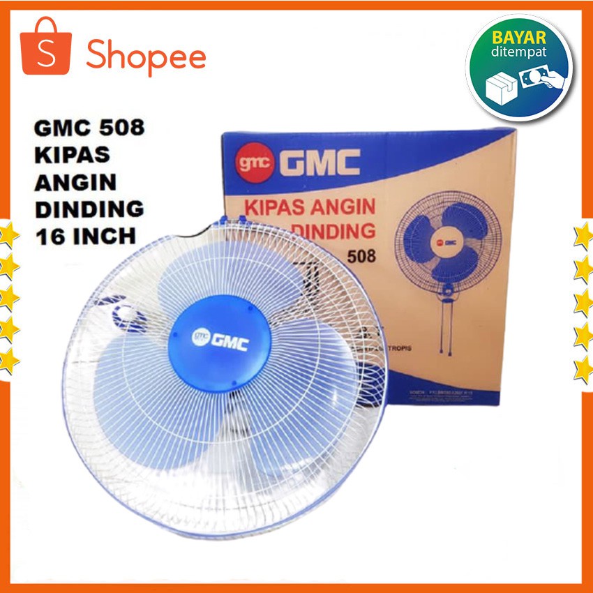 Kipas Angin Dinding/Wall Fan GMC 508 Kipas Angin 16 inch Bisa swing Kanan dan Kiri