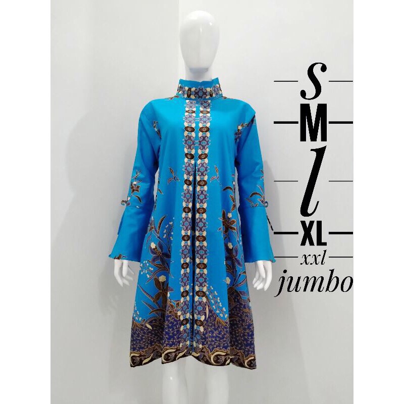 Tunik Ploi Teratai Tunik Batik Modern Tunik Original S M L Xl Xxl Jumbo