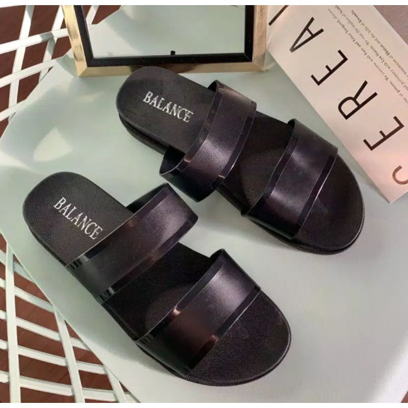 sandal wanita karet jelly ban2 polosBalance new