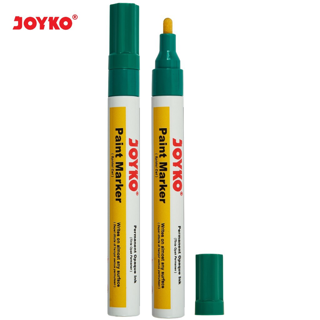 

Paint Marker Spidol Cat Permanen Joyko PTM-42 Green Round Tip
