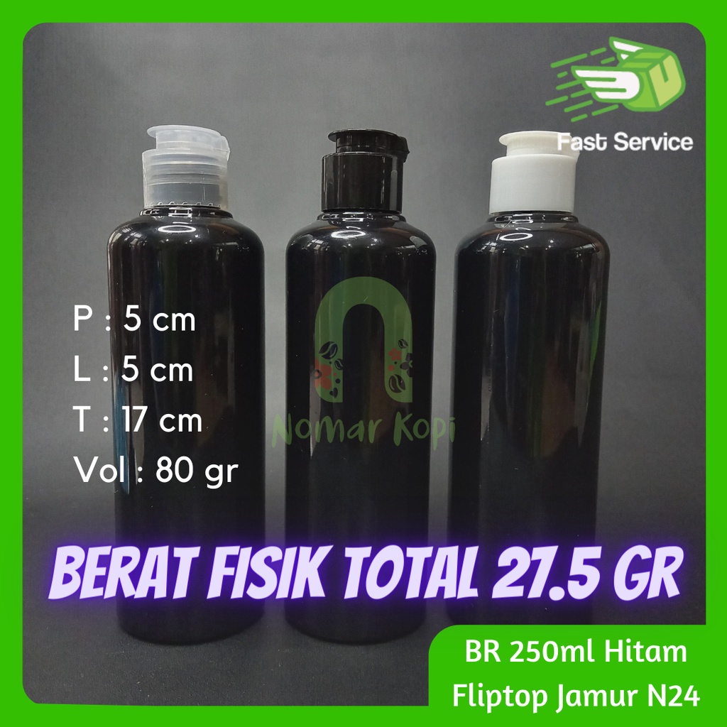 Botol 250ml BR PUTIH Fliptop Jamur