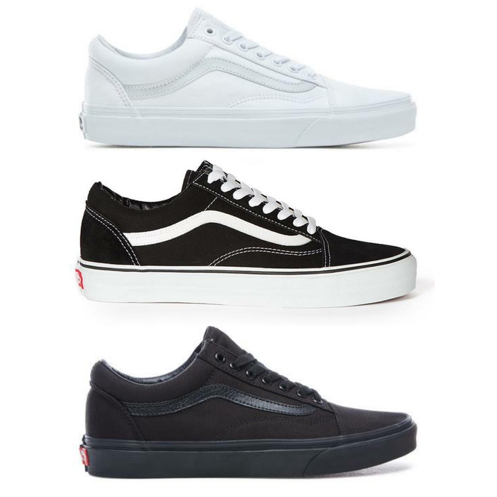 [COD] PREMIUM QUALITY! Sepatu Vans Old Skool - Hitam Putih, Full Hitam, Full Putih
