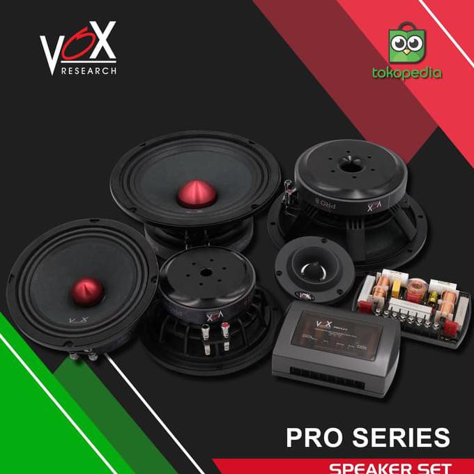 READY Speaker Vox Research Pro Series 3 Way Component Set SQL Car Audio