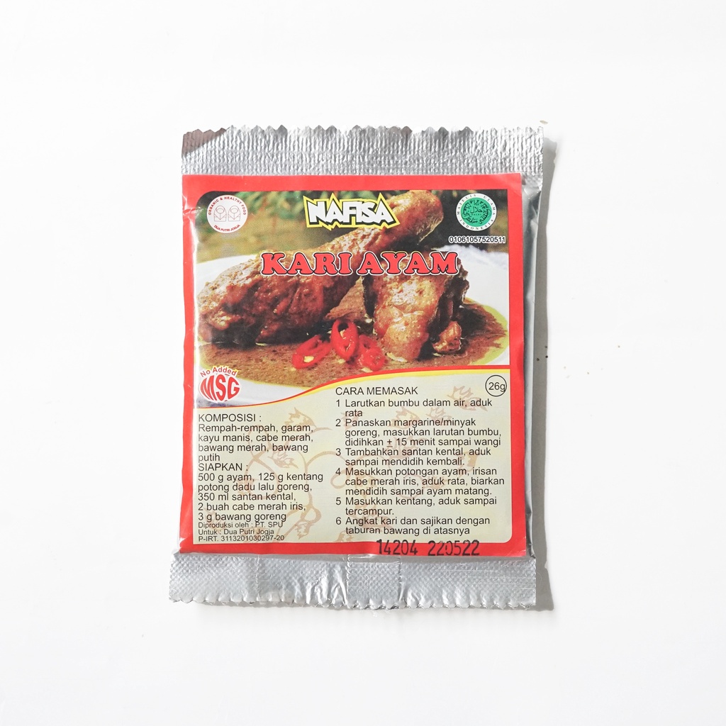 Nafisa Bumbu Instant NO MSG - Kari Ayam