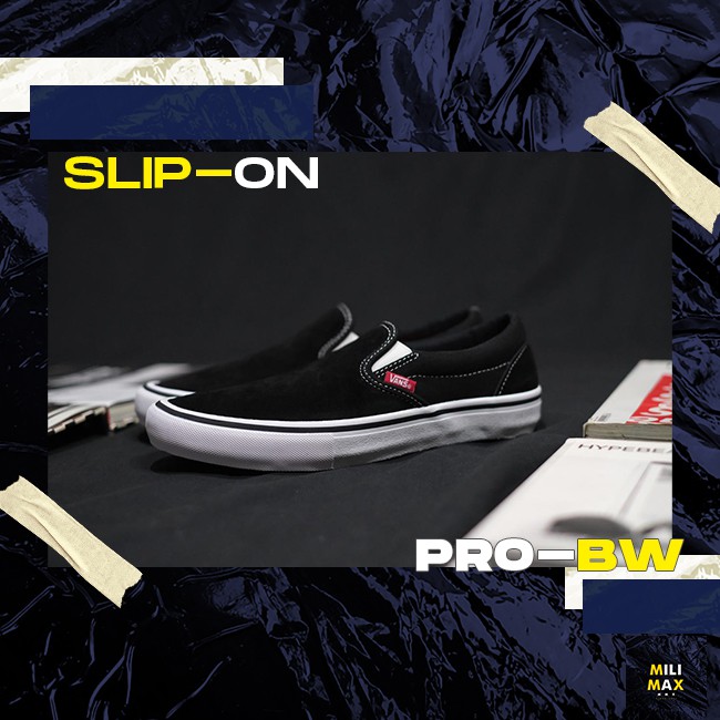 Vans Slip On Pro Black White