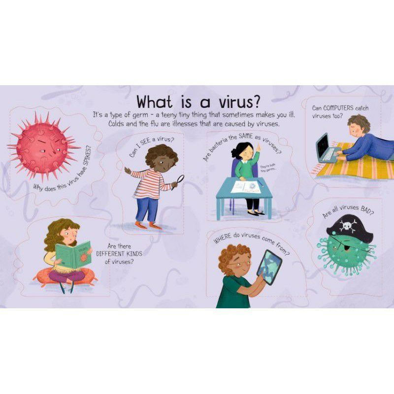 BUKU USBORNE LIFT THE FLAP FIRST QUESTIONS AND ANSWERS &quot;WHAT IS A VIRUS? &quot;