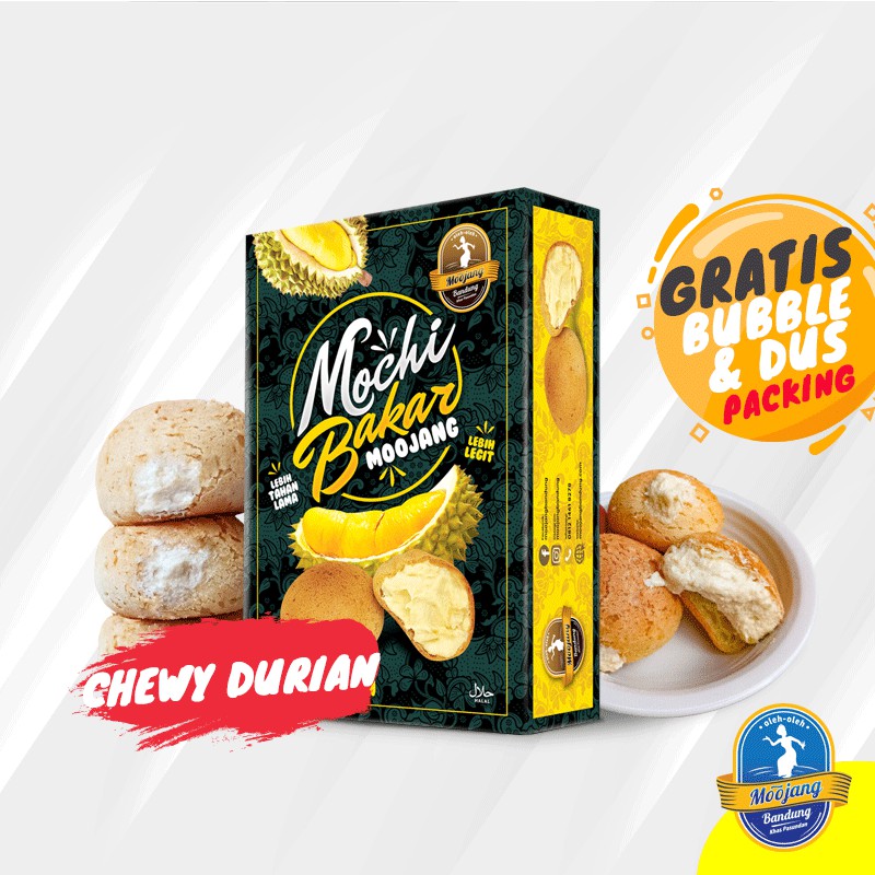 Mochi Bakar Durian Chewy Soes Durian Moojang Bandung Kualitas Premium Durian Asli best seller