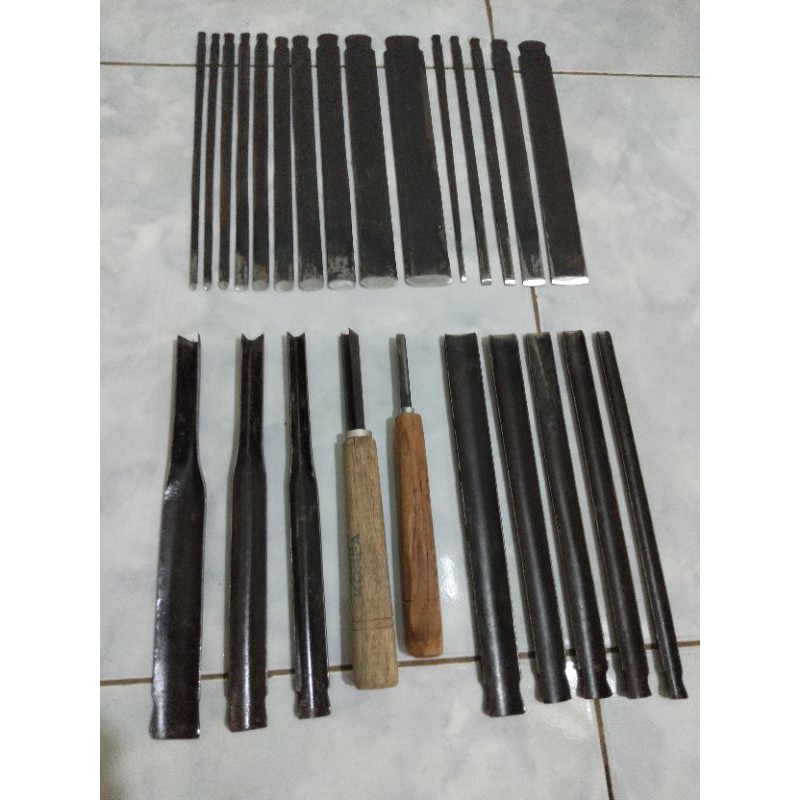 Tatah Ukir Kayu 1 Set Isi 25bj