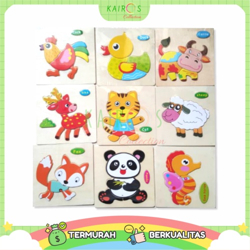 Puzzle Anak Kayu Binatang Animals 2