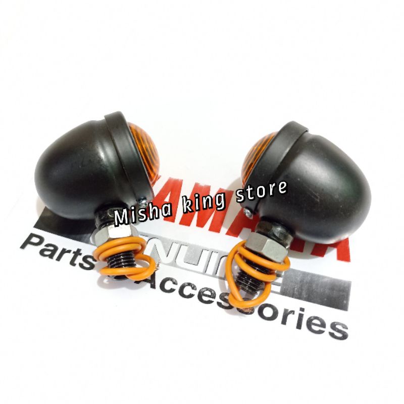Lampu sen sein CB bulat mini sein bulat mini hitam