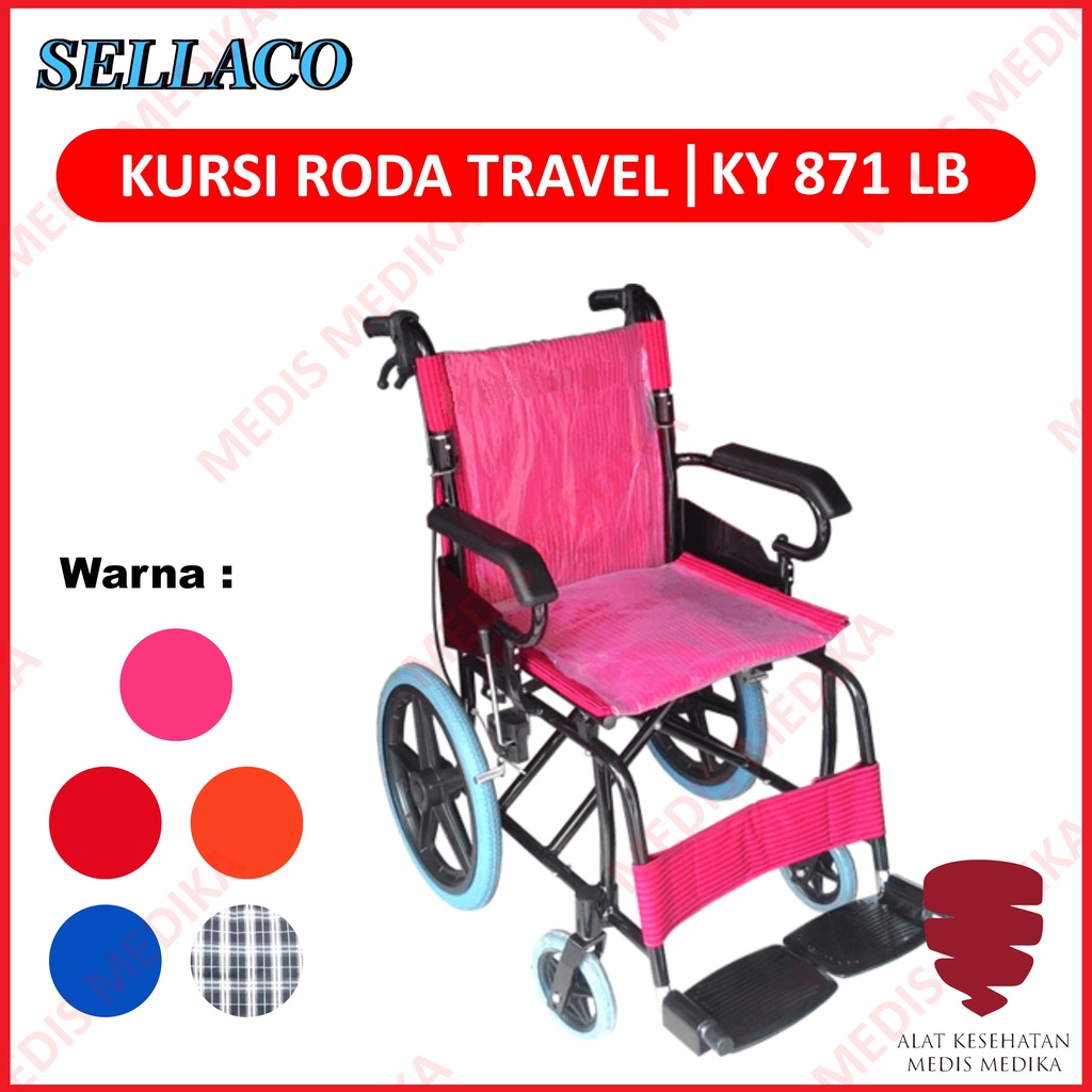 Kursi Roda Travelling Sella KY 871 LB Velg Racing Aluminium KY871LB