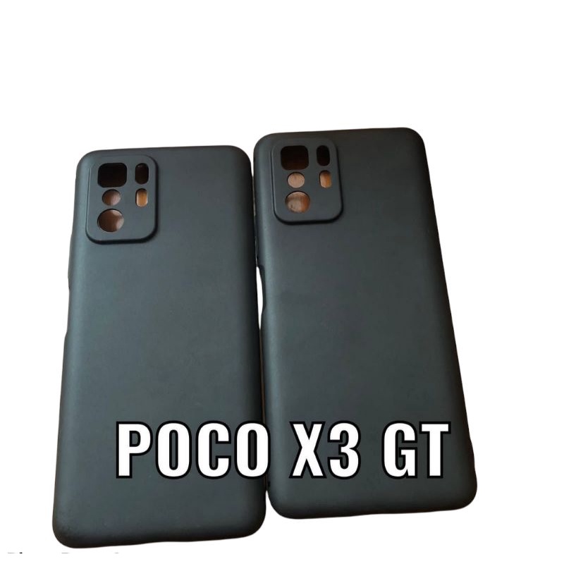 P/B- CASE POCO X3 GT / OPPO A55 SOFT CASE PREMIUM BLACK MACARON  CAMERA PROTECTION -HITAM