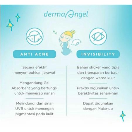 ^ KYRA ^ Derma Angle Acne Patch Treatment Jerawat Day Night Make Up Friendly