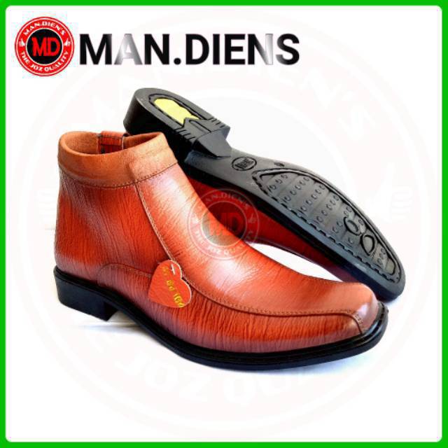 MANDIENS - SJ164 Sepatu Kulit Boots Pria Original Medali Export Quality