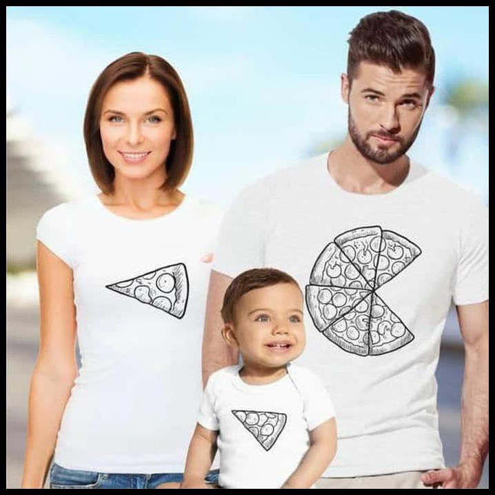 Ready- Kaos Family Couple 1 Set 3 Baju Dijamin Puas - Putih, Xxl