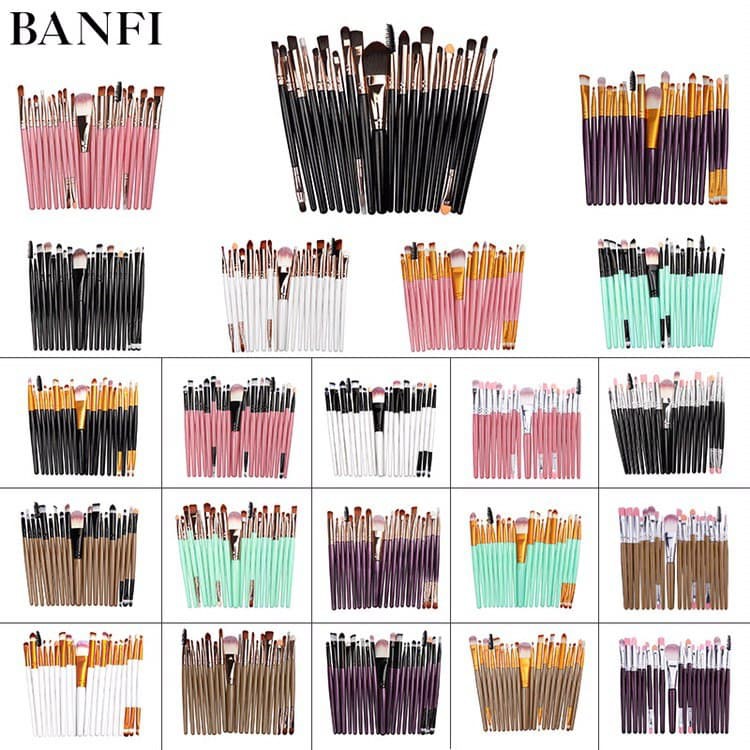 ASK.id - 1Set Paket Kuas Makeup Kuas Make up Kosmetik Rias isi20 Pcs Brush Make UP 20 Set In