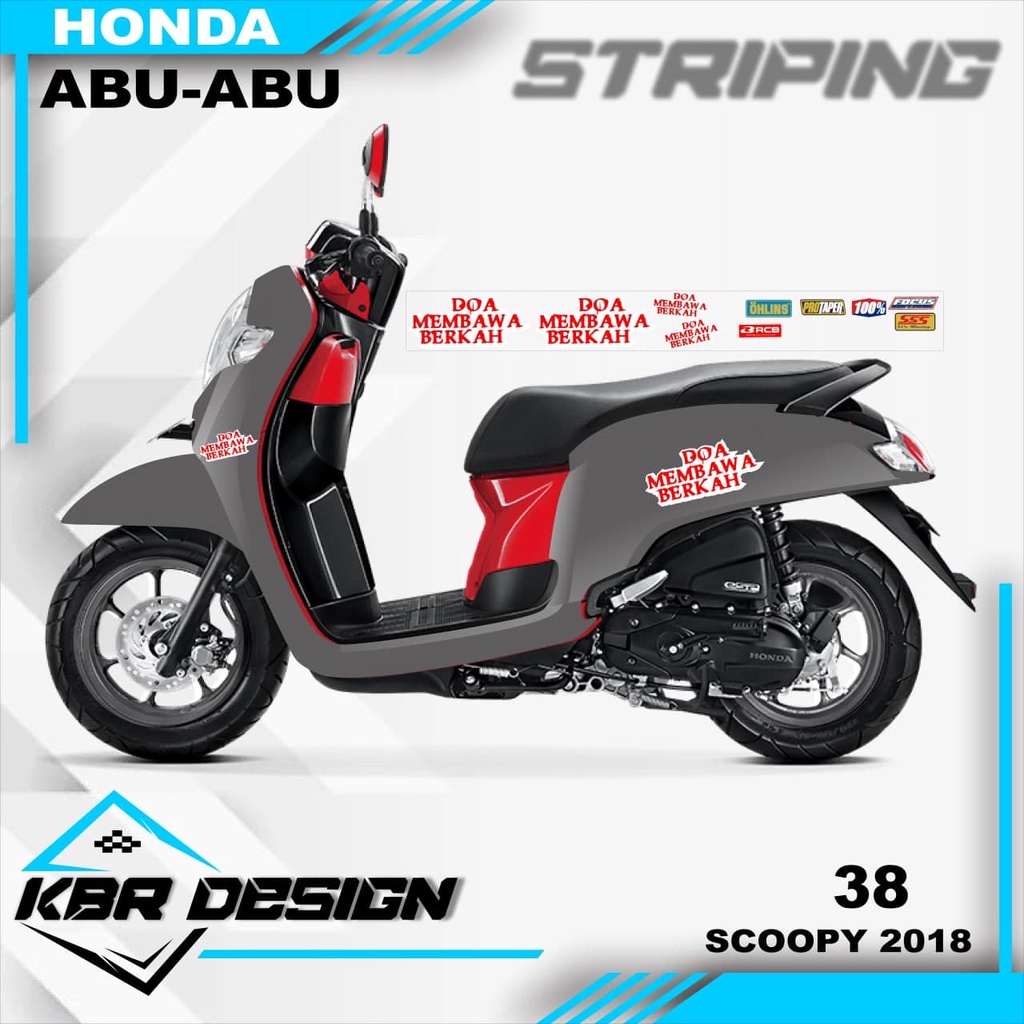 SCOOPY 2018 (cod) stiker motor striping SCOOPY 2018 motor honda motor sticker variasi Racing 38