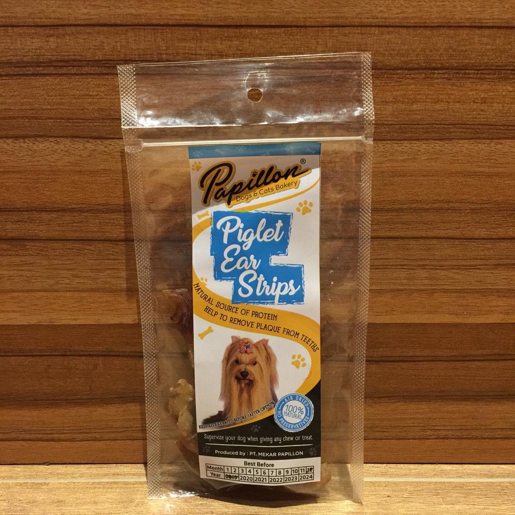 

Pet Republic Dog Snack PAPILLON Roasted Piglet Ear Strips