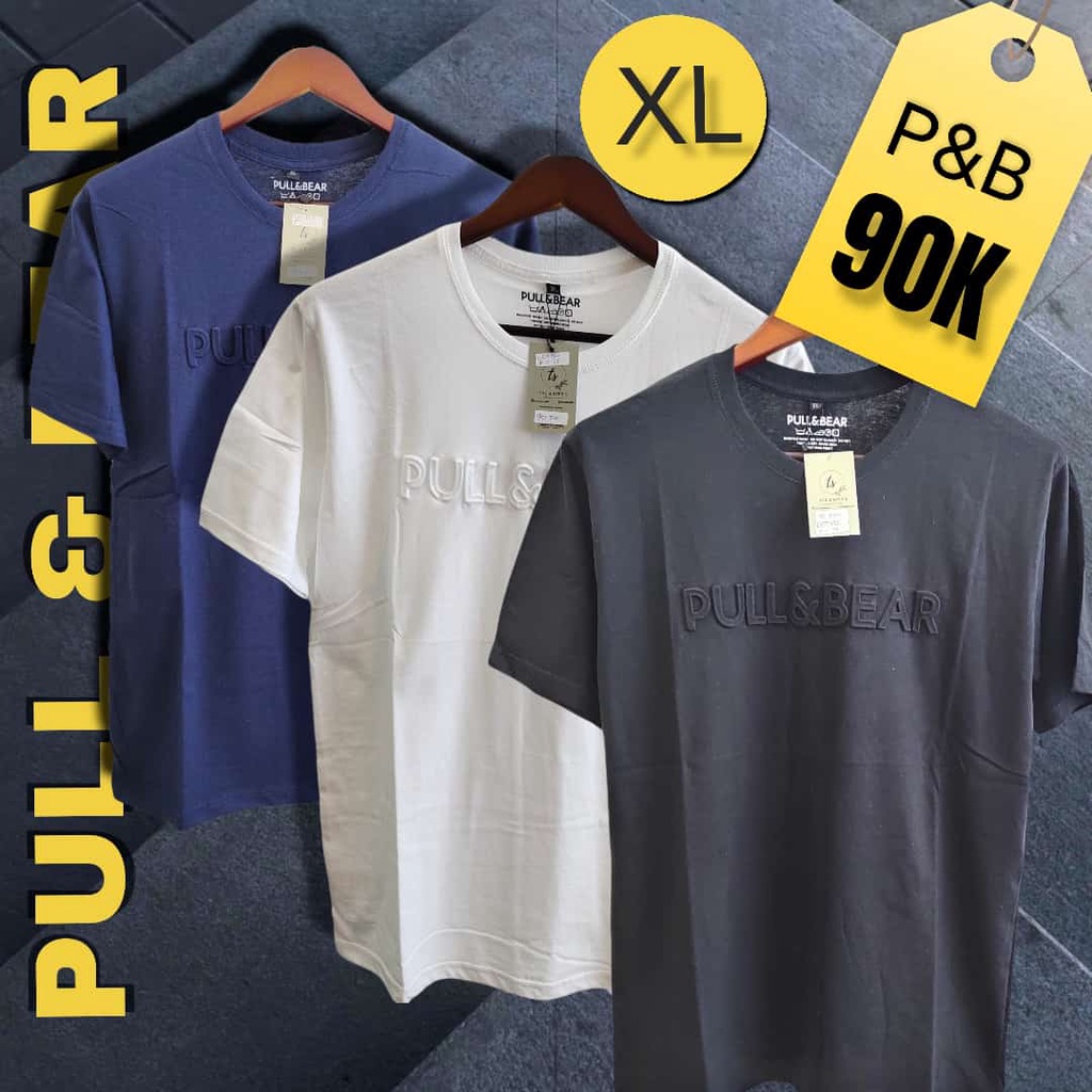 Kaos distro pull & bear baju kekinian pull & bear surabaya kaos distro surabaya