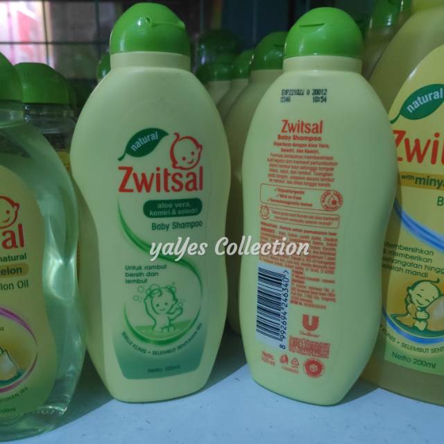 Zwitsal baby shampoo 100 ml botol aloevera aloe vera kemiri seledri switsal sampo bayi natural