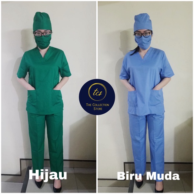 JUMBO SETELAN SERAGAM OK , BAJU SERAGAM OPERASI , BAJU SCRUB , BAJU PERAWAT (UNISEX) XXL - 4L