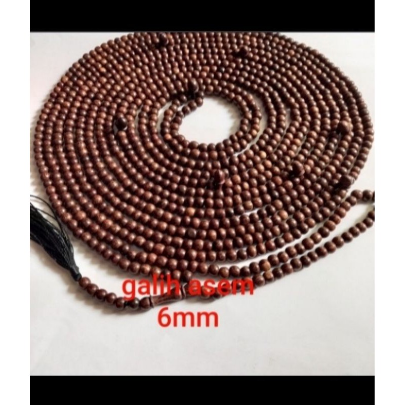 Tasbih galih asem 1000 butir 6mm tasbih kayu galih asem 1000 butir