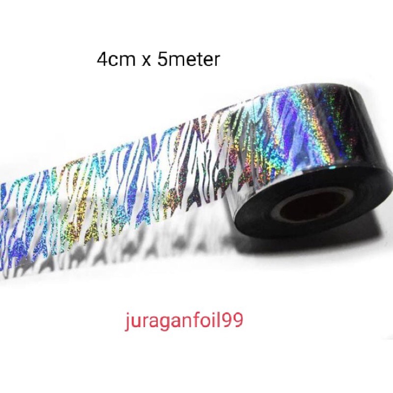 

Hot stamping foil Zebra Transparan hologram Transfer