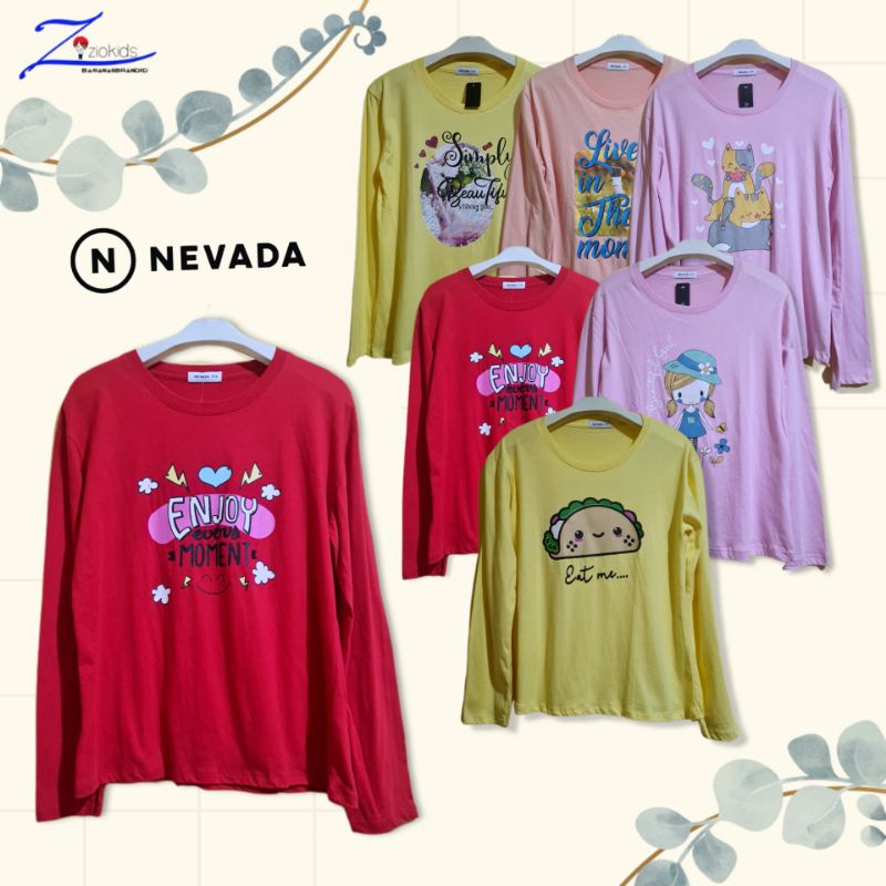 Kaos Nevada cewek 11-16th /bisa cod / setelan mobil/ ootd anak cewek /baju anak perempuank lucu / ka
