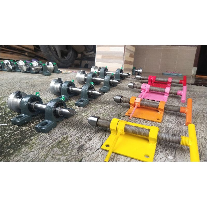 komponen mesin bubut rakitan as drat besar