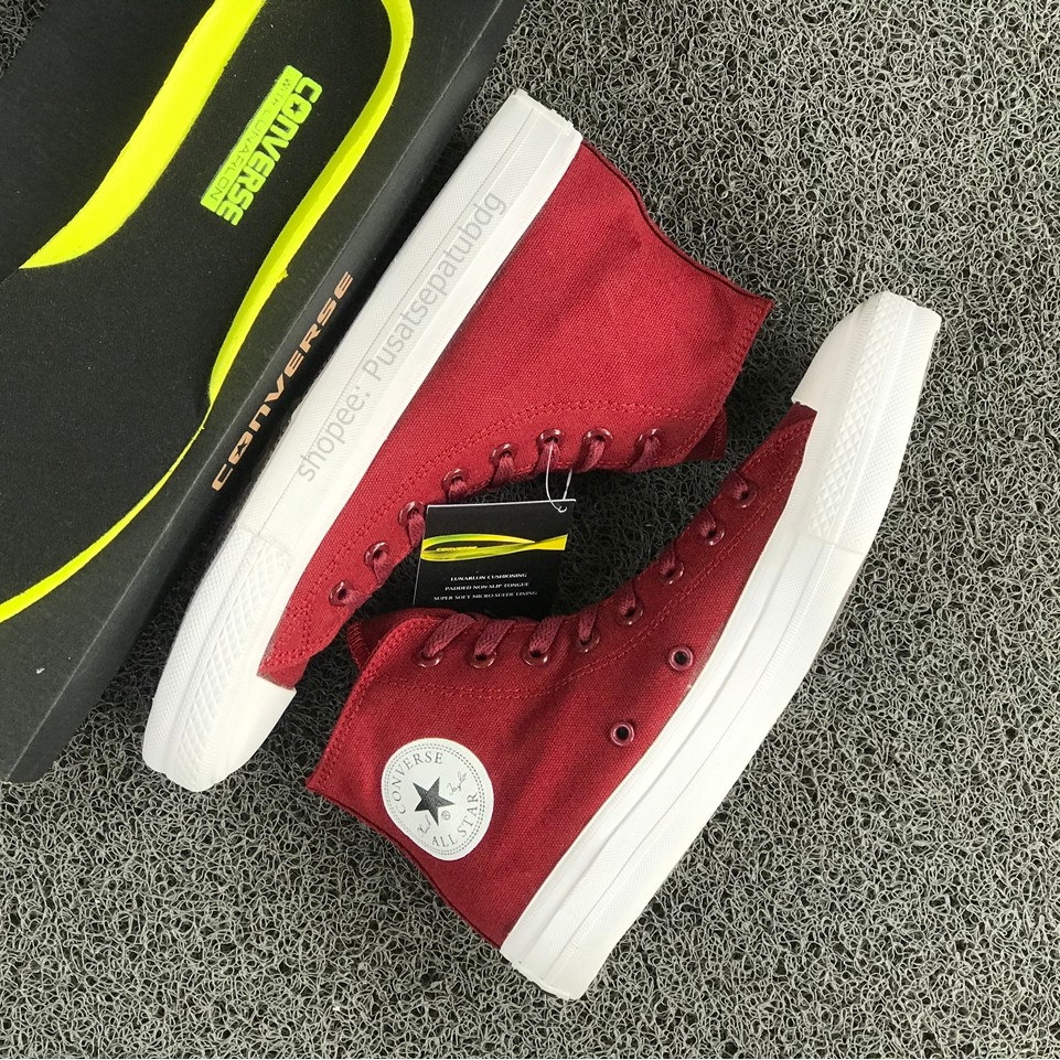 Converse Chuck Taylor All Star High Maroon Lunarlon