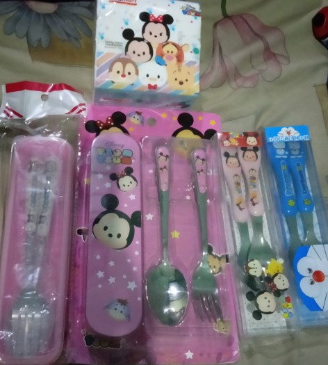 Sendok Set Karakter Gagang Keramik/dewasa Dan Anak2.