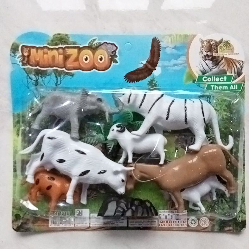 OCT 1216 - Mainan Hewan hewanan Animal mini Zoo Bahan Plastik  OCT1216