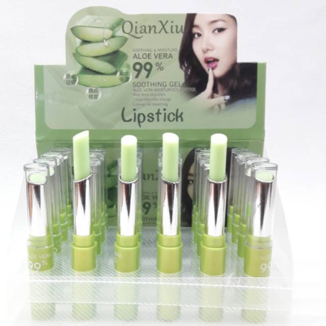 Ecer / lip balm qian xiu / lipstick aloevera satuan