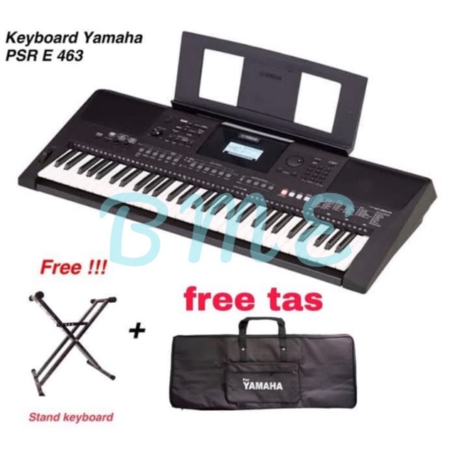 KEYBOARD YAMAHA PSR E463 / PSE E 463 BONUS STAND DAN TAS YAMAHA