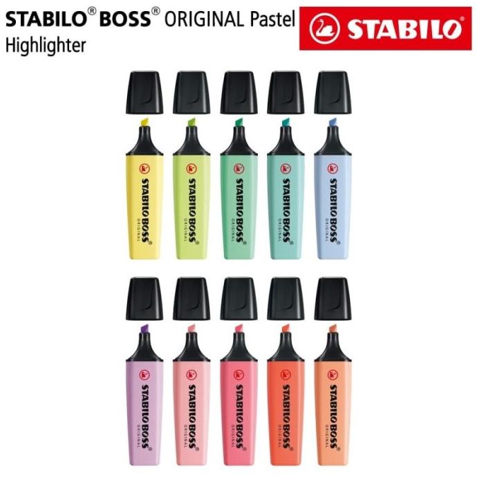 

STABILO MARKER BOSS PASTEL SET PAKET 10 PCS PEN HIGHLIGHTER ORIGINAL