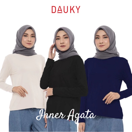 DAUKY Inner Agata - Inner Tunik Daleman DAUKY - Manset DAUKY - Inner Tunik - Inner Badan Polos - Inn