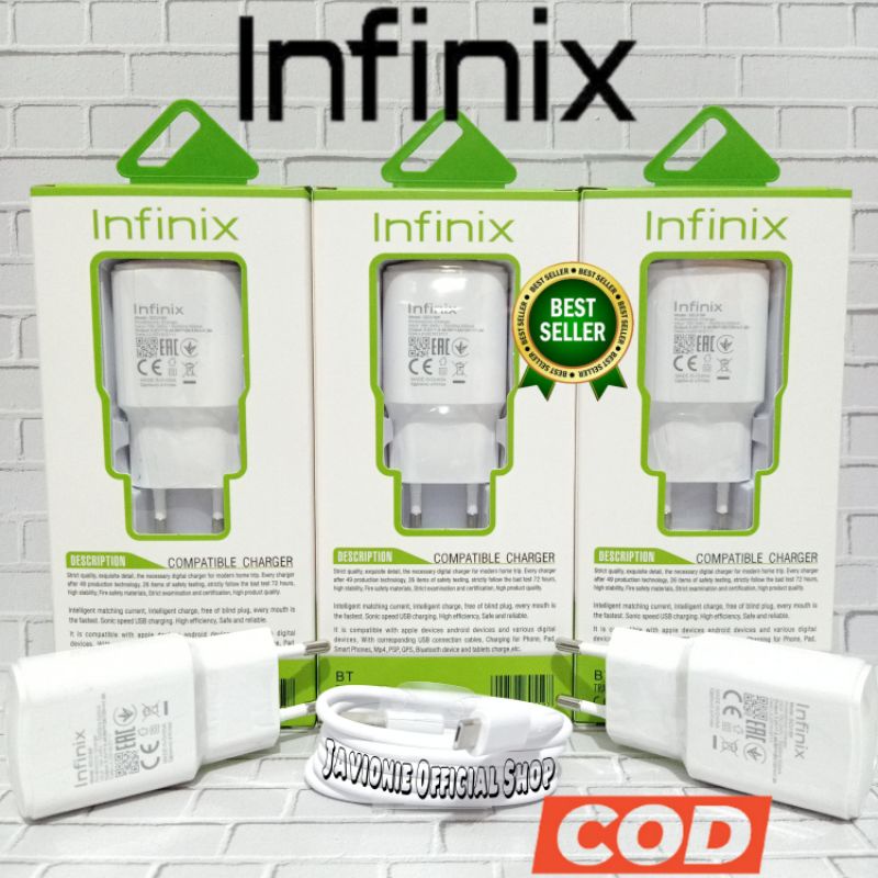 Charger Casan INFINIX HOT 8 9 10 10S 11 12i 20i PLAY Original MICRO USB 2A 10W 18W Fast Charging