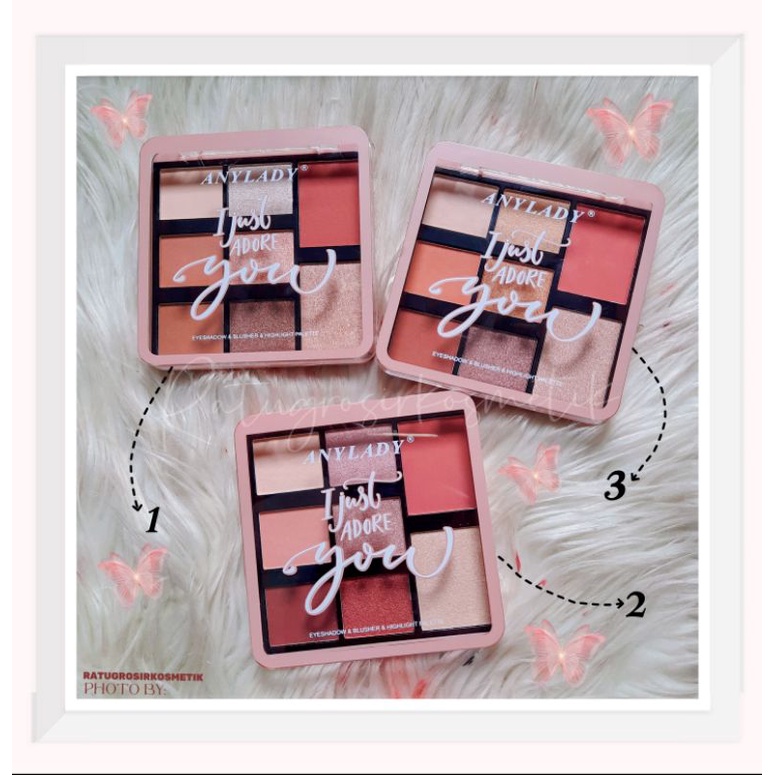 PROMO!!!EYESHADOW BLUSHER &amp; HIGHLIGHTER I JUST ADORE YOU ANYLADY NO.820/GLAMOUR NO.821/BEAUTIFUL NO.980