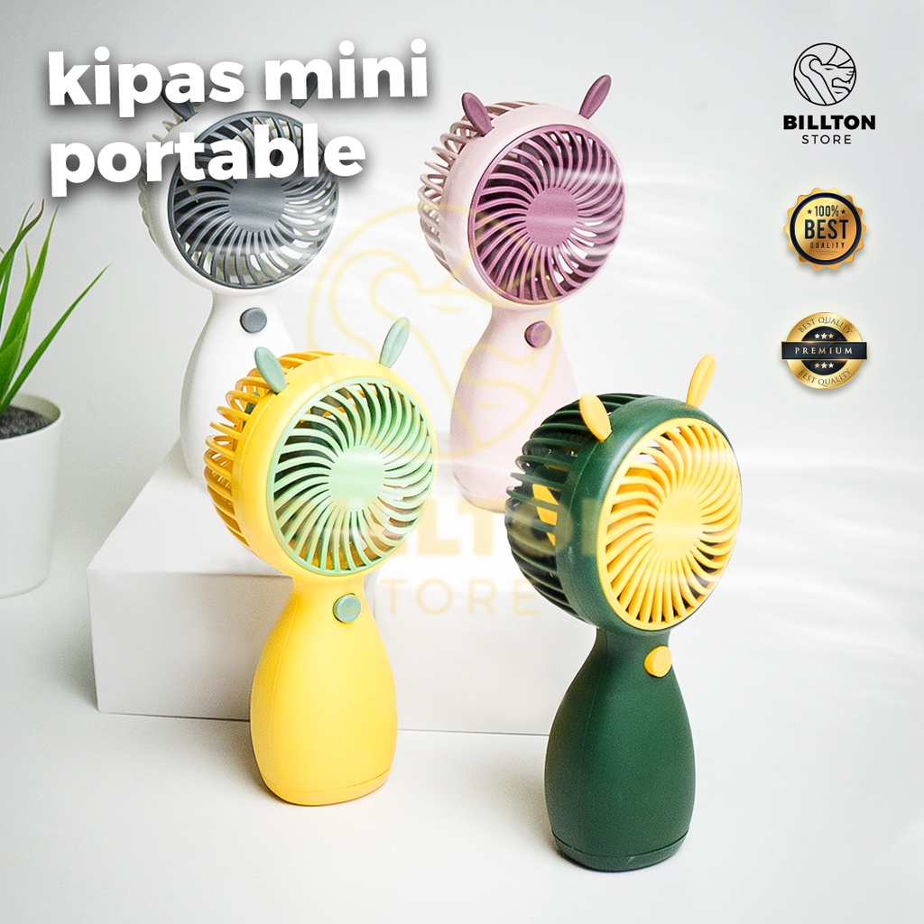 Kipas Angin Genggam Portable Mini / Mini Fan Cute Premium USB Recharge