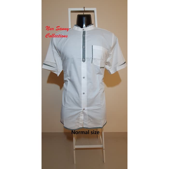 BAJU KOKO AL-LUTHFI BAQIR NORMAL & JUMBO SIZE PUTIH