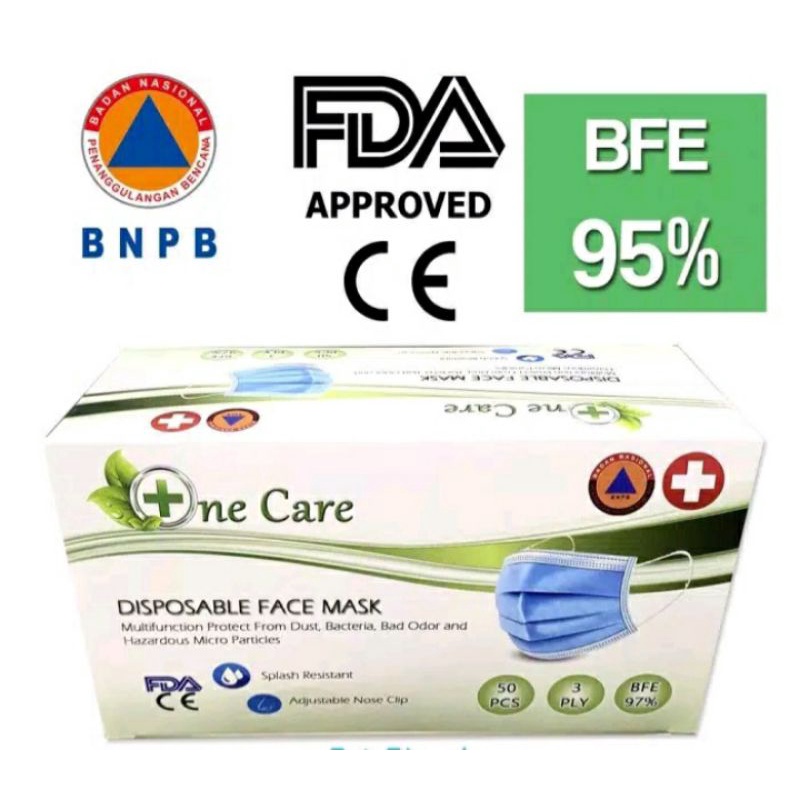 Masker one care 3 ply